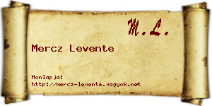 Mercz Levente névjegykártya